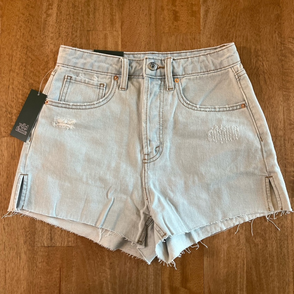 Wild Fable - High-Rise Light Blue Denim Women’s Cutoff Shorts